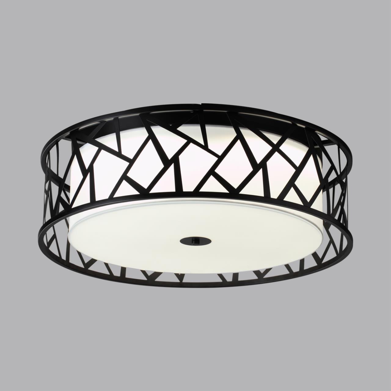 7700/60L AVRA LED SN 596 Светильник металл/ткань/стекло/белый/черный LED 60Вт 3000-6000K D600 IP20 пульт ДУ FABIANA — изображение 4