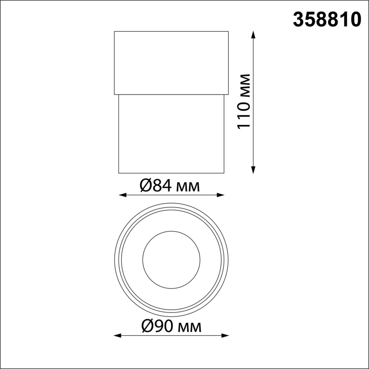 358810 OVER NT21 416 матовое золото Светильник накладной светодиодный IP20 LED 10W 850Лм 4000K 220V GESSO — изображение 4