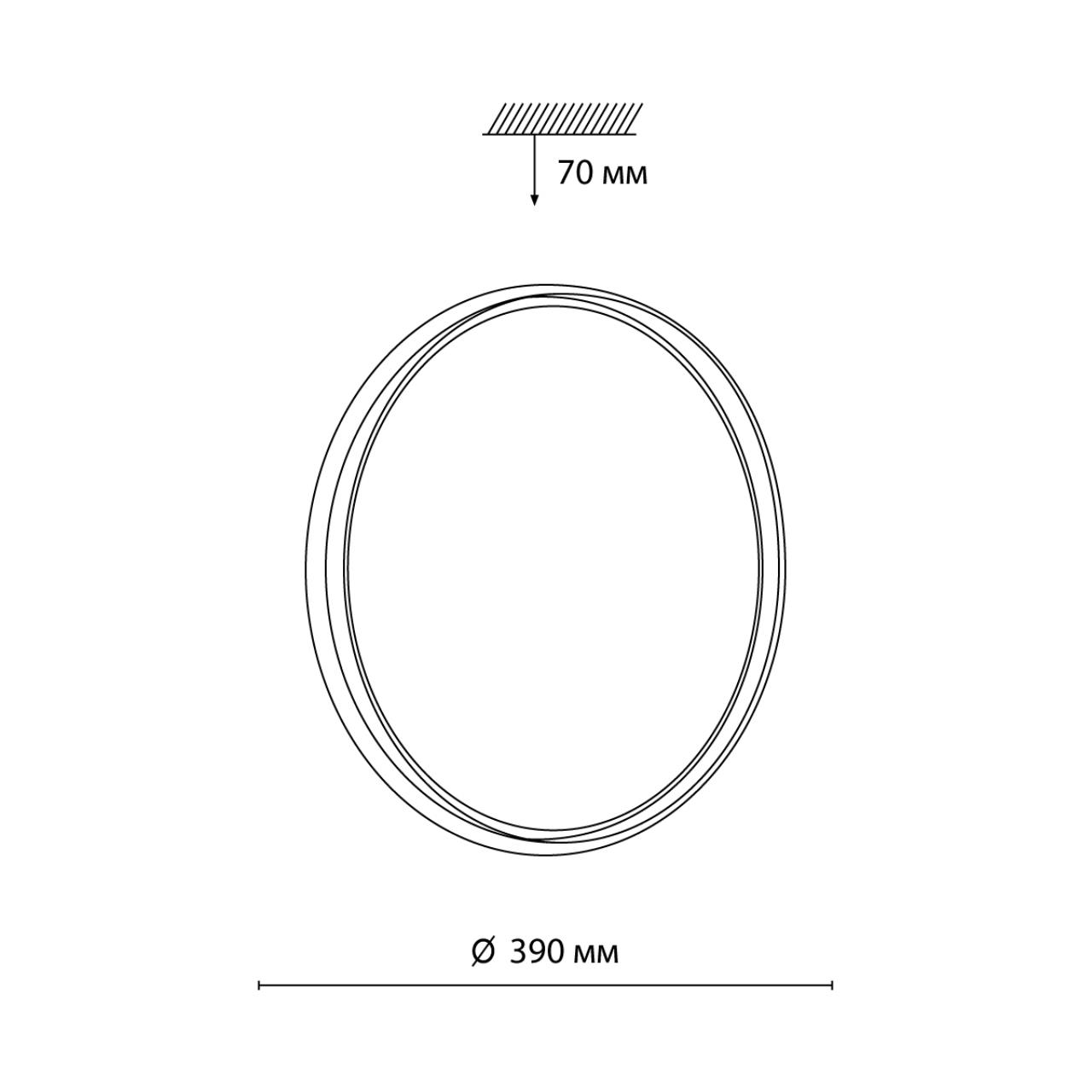 7631/DLN PALE SN 160 Светильник пластик/светло-серый LED 48Вт 3000/4000/6000K D390 IP43 CCT SAVI — изображение 2