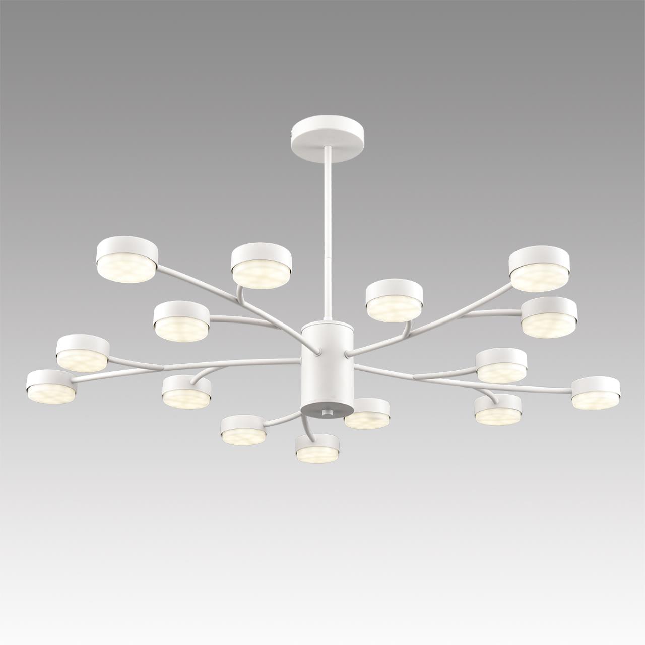 8265/15 COMFI LN26 233 металл/металл белый/белый Люстра GX53 LED 15*7W 220V TORINA — изображение 6