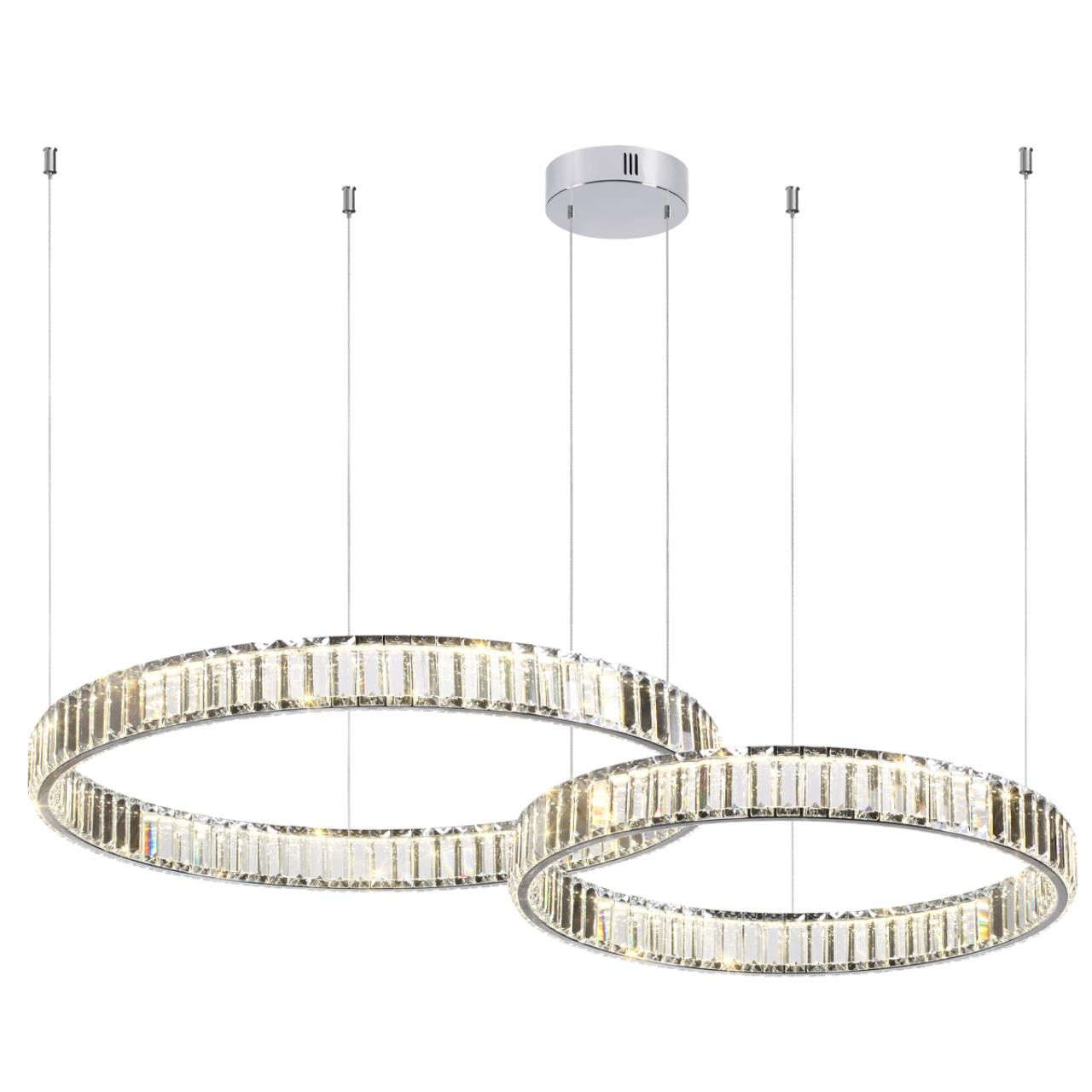 4930/45L L-VISION ODL24 591 хром/прозрачный металл/хрусталь Люстра LED 45W 4000K 5350Лм VEKIA — изображение 2