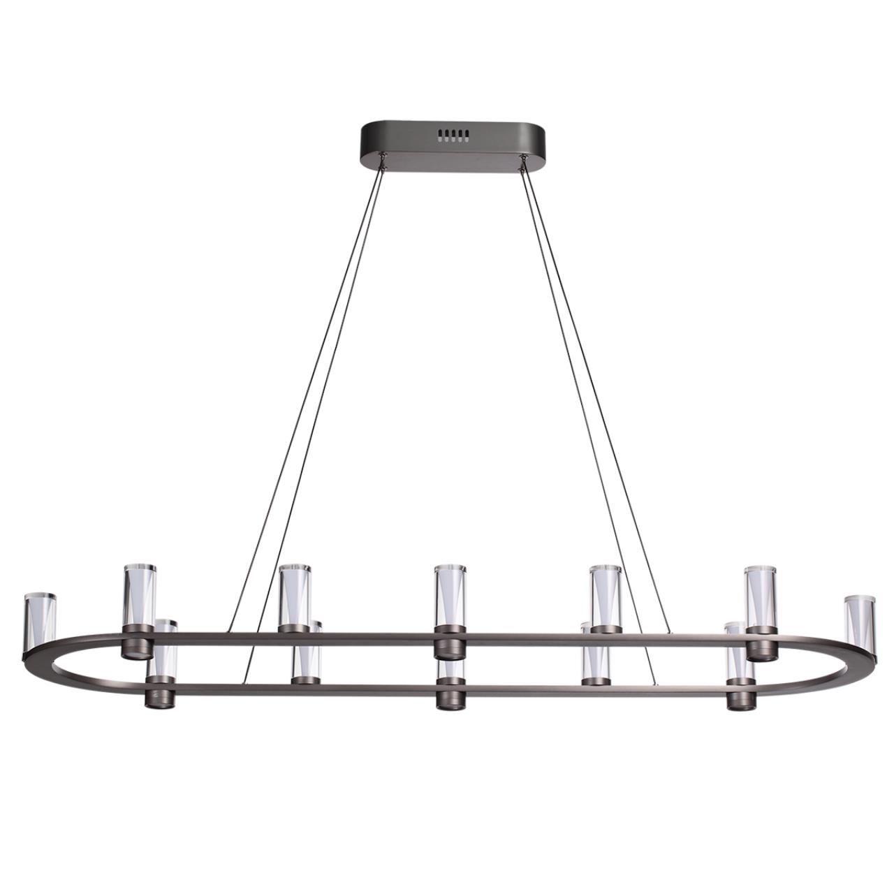 7143/65L HIGHTECH ODL26 513 Подвесной светильник темный никель/акрилл/металл IP20 LED 69W 3830Лм 3000K 180° 220V DEFANCE