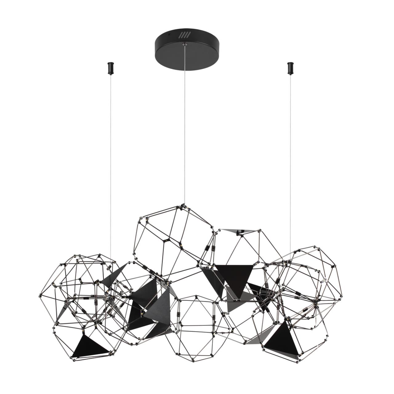 5087/56L L-VISION ODL25 293 черный хром/металл Люстра LED 56W 4000K 3360Лм TRELLIS