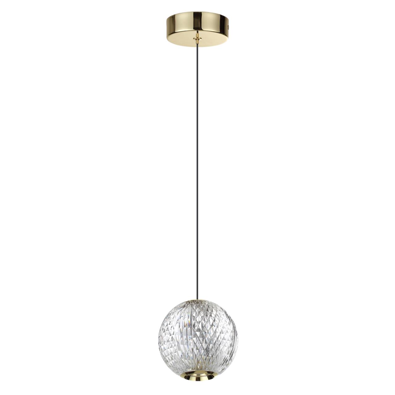 5008/5LA L-VISION ODL24 567 золотой/металл/акрил Подвес LED 5W 4000K 390лм CRYSTAL — изображение 5