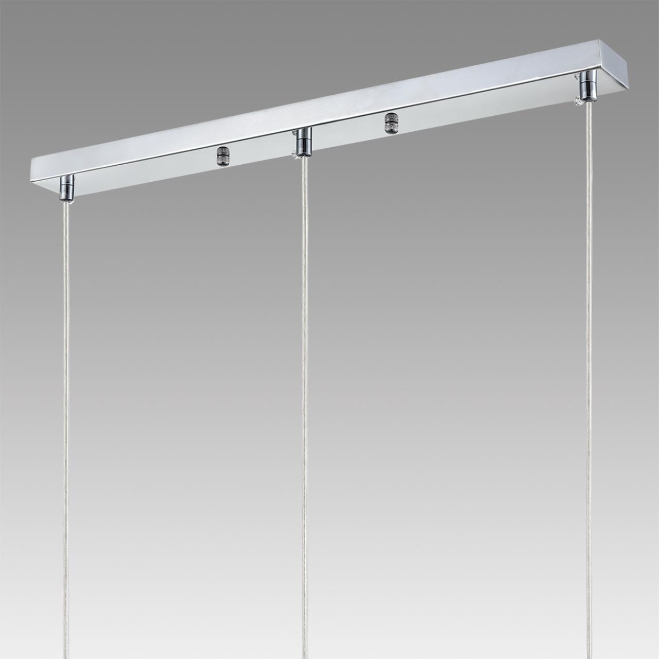 8102/3A COMFI LN26 408 хром/прозрачный металл/металл Подвес Е14 3*40W 220V ISHA — изображение 8