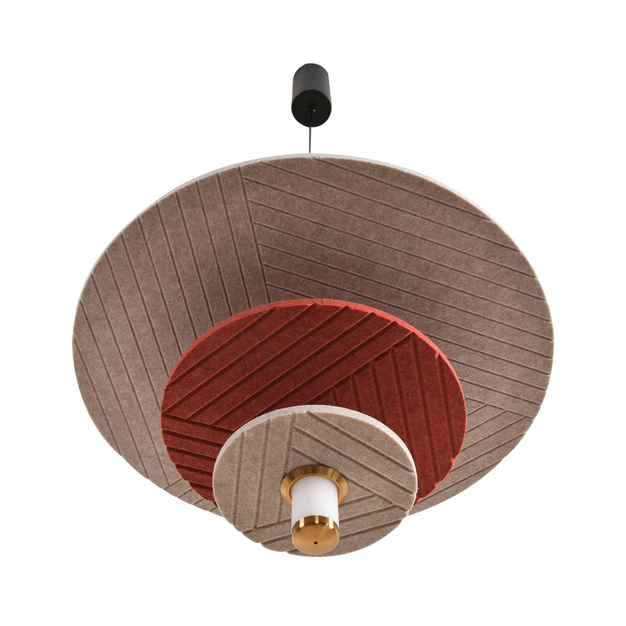 8296/14AL LEDIO LN26 365 черный/бежевый/бурый, металл/фетр/акрил Подвес LED 14W 3000K 220V FELTA — изображение 4