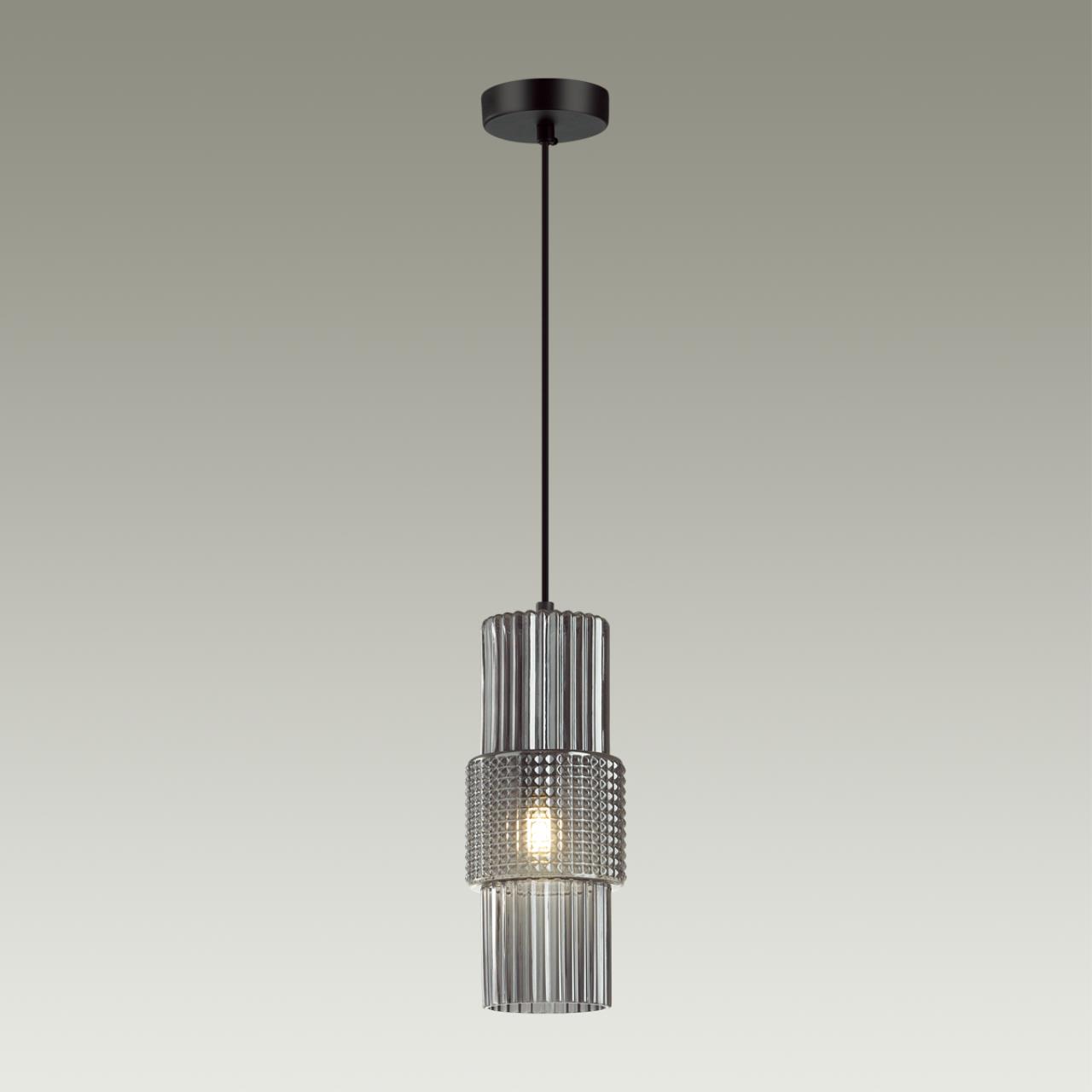 5016/1 MODERN ODL23 405 черный/дымчатый металл/стекло Подвес E14 1*40W PIMPA — изображение 5