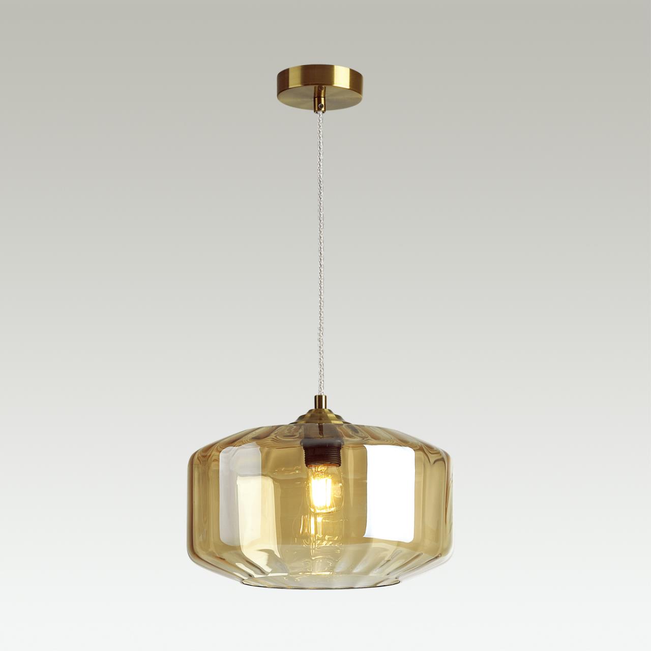 4747/1 PENDANT ODL21 409 янтарный/бронзовый Подвес E27 60W BINGA — изображение 5