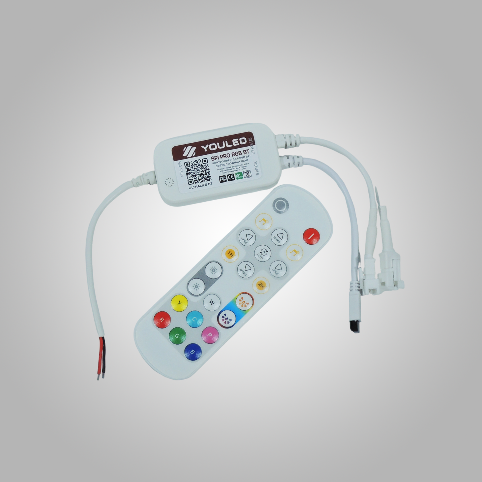 Комплект YOULED SPI SPI PRO RGB BT контроллер + пульт