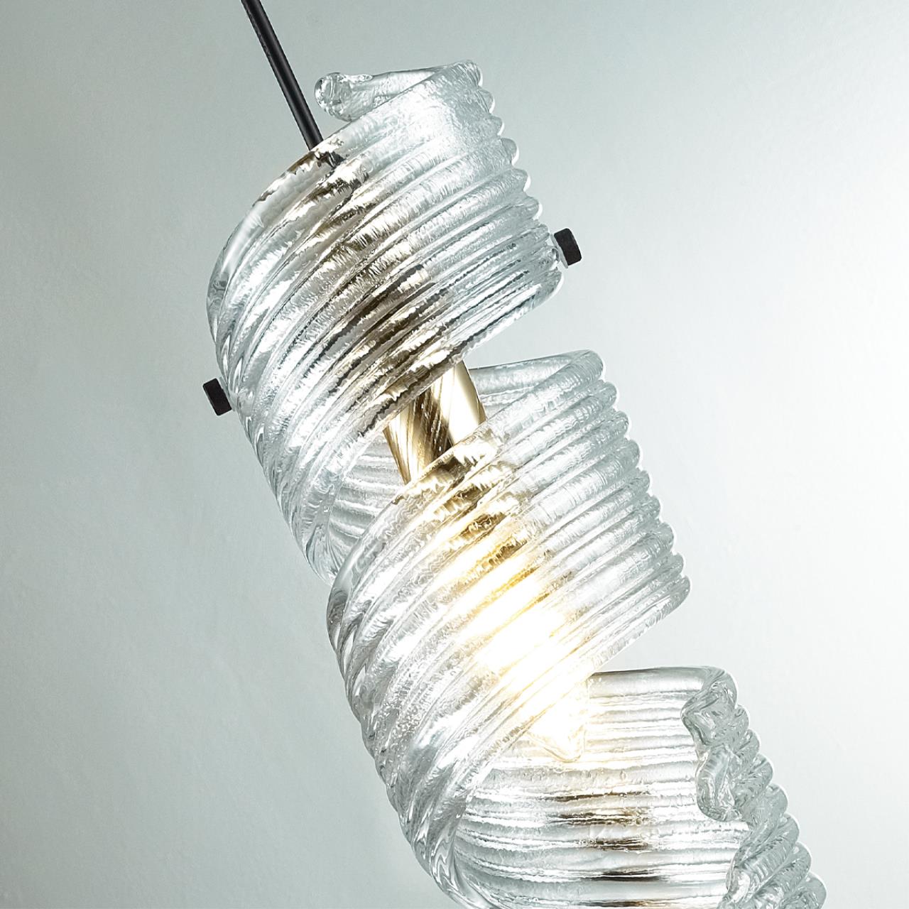 5439/1 MODERN ODL_EX25 071 черный/золото/металл/стекло Подвес/бра E14 1*40W FUSILLI — изображение 7