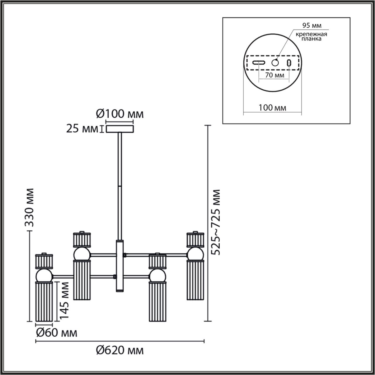 8276/6 MODERNI LN26 162 латунь/прозрачный, металл/стекло Люстра Е14 6*40W 220V DENVER