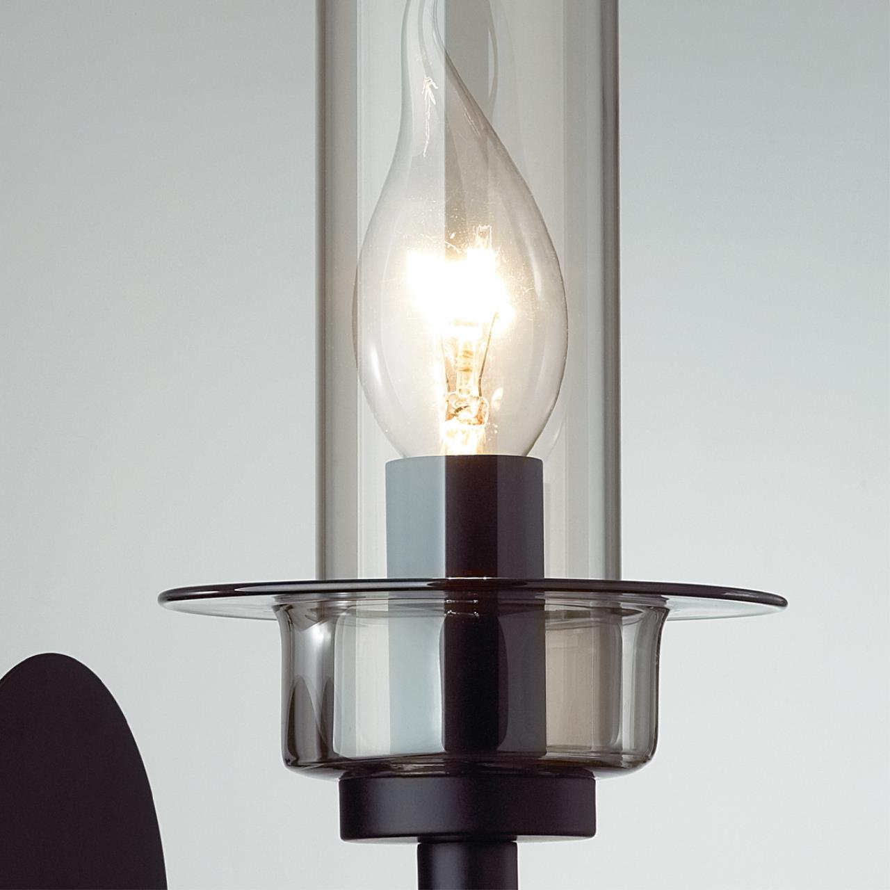 6555/1W CLASSI LN26 100 черный/дымчатый/металл/стекло Бра E14 1*40W 220V MADONNA — изображение 6