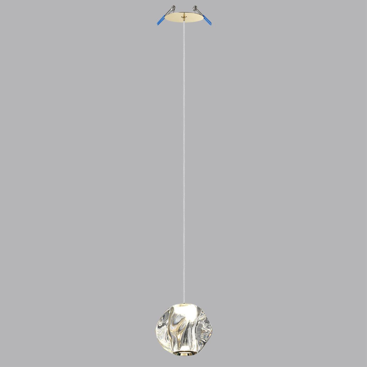5085/5L L-VISION ODL25 563 золото/прозрачный/металл/акрил Подвес LED 5W 4000K 240Лм JEMSTONE — изображение 4