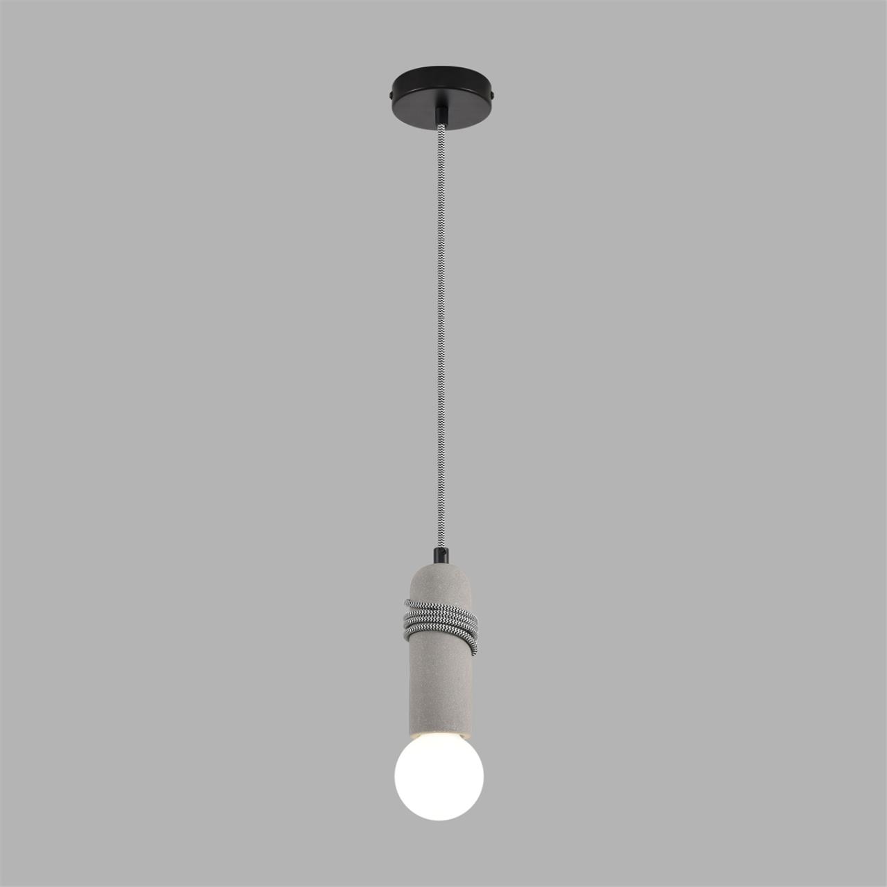 8365/1A ECO LN26 330 черный/серый, металл/бетон Подвес E27 LED 10W 220V TESLA — изображение 3