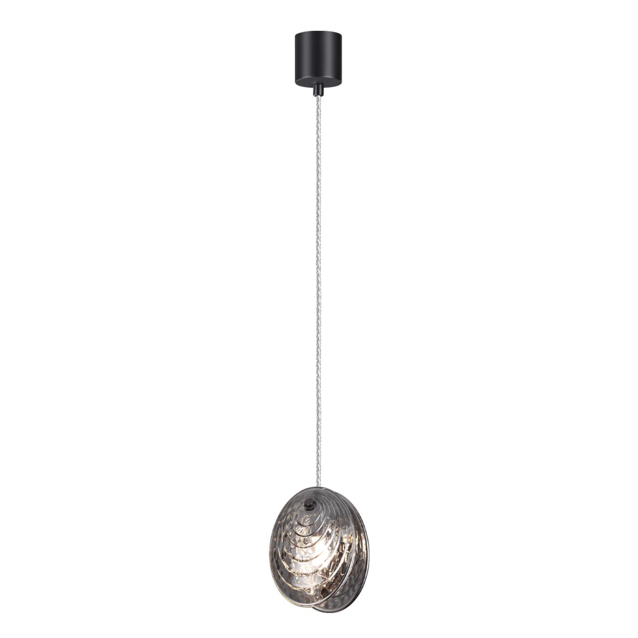 5038/1A MODERN ODL24 367 черный/дымчатый/металл/стекло Подвес G9 1*40W MUSSELS — изображение 3