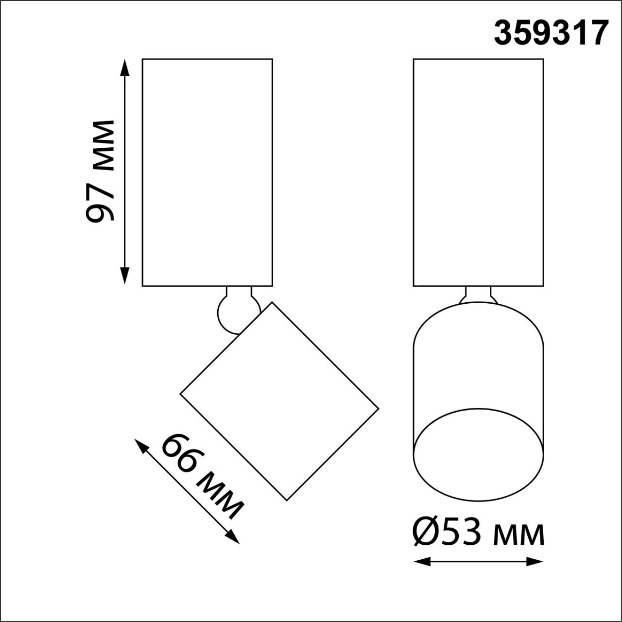 359317 OVER NT24 426 черный Светильник накладной светодиодный IP20 LED 10W 85-265V 3000K 1100Лм TUBO — изображение 3