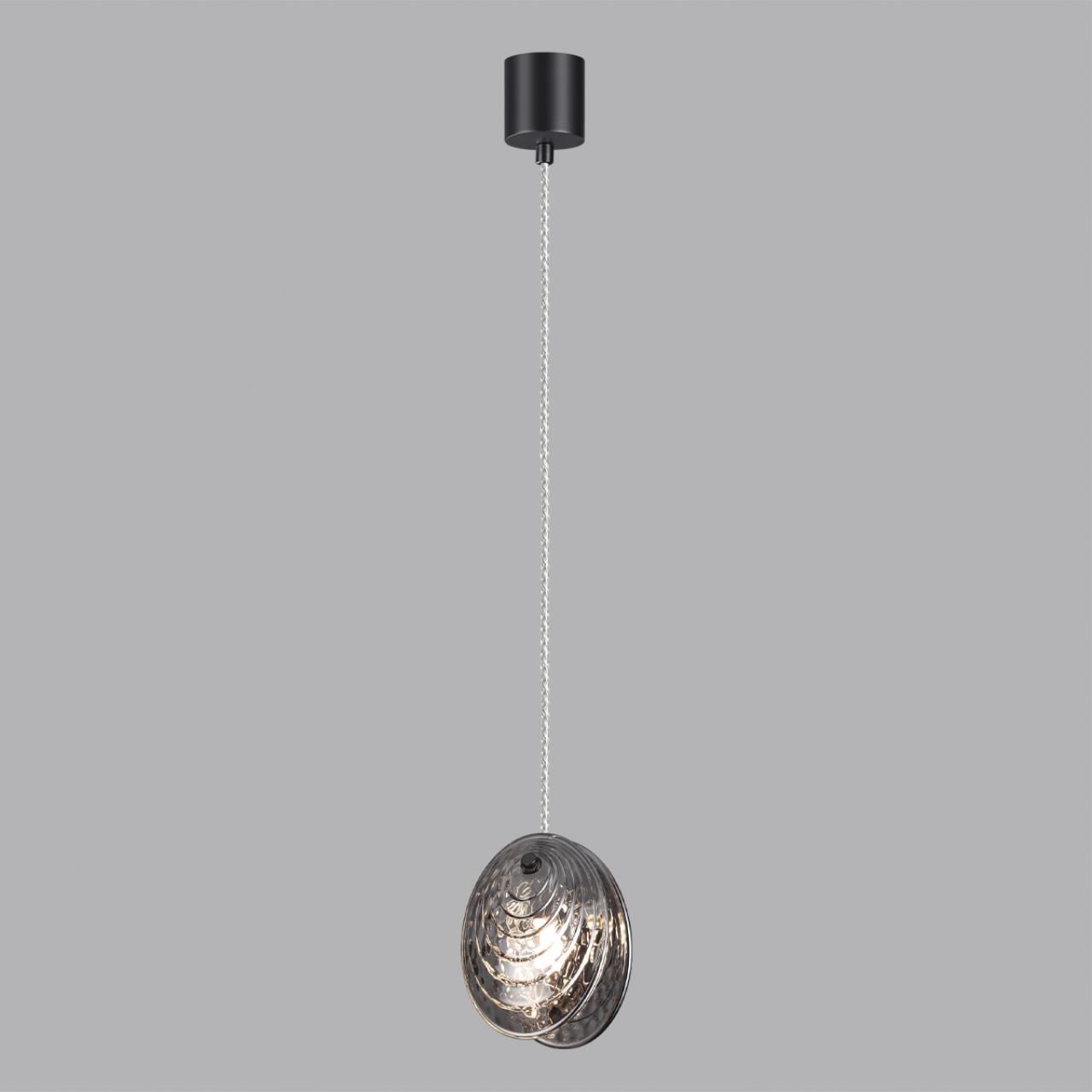 5038/1A MODERN ODL24 367 черный/дымчатый/металл/стекло Подвес G9 1*40W MUSSELS — изображение 4