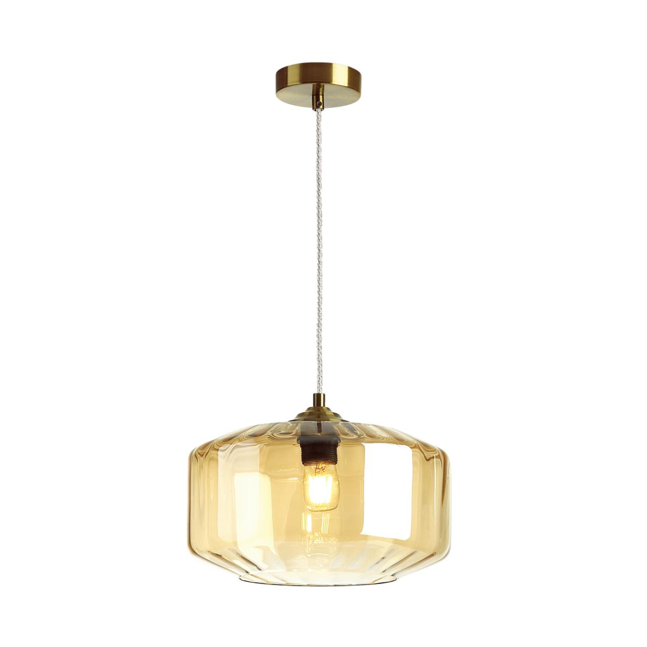 4747/1 PENDANT ODL21 409 янтарный/бронзовый Подвес E27 60W BINGA — изображение 4
