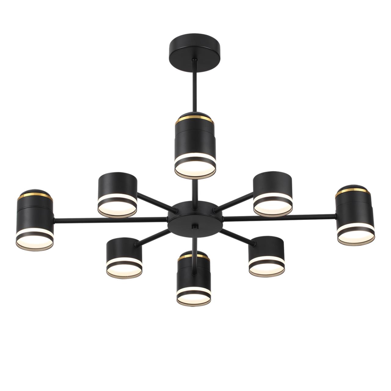 8234/8C COMFI LN25 000 черный, металл/акрил Люстра потолочная GX53 LED 8*10W + LED-проектор 4*5W 2700К 220V VIRSAVA — изображение 8