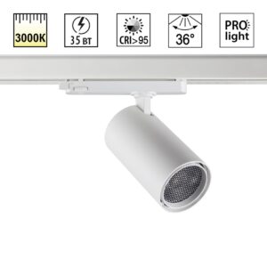 359579 PORT NT25 310 белый Светильник трехфазный трековый светодиодный IP20 LED 35W 3000K 220-240V HELIX