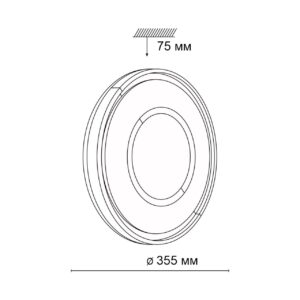 3046/CL TAN SN 000 Светильник пластик/белый/черный LED 30Вт 4000К D355 IP43  STOKI