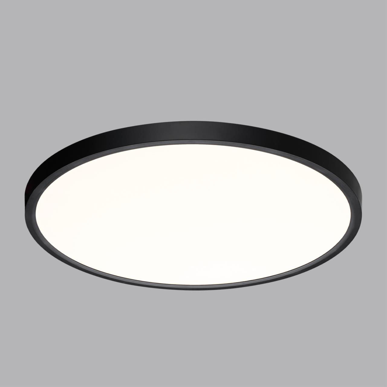 7660/40L MITRA LED SN 554 Светильник пластик/белый/черный LED 40Вт 3000/4000K D495 IP40 ALFA BLACK — изображение 5