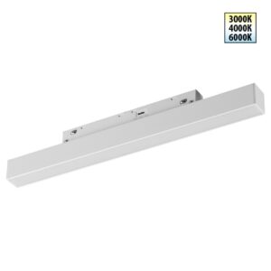 359616 SHINO NT25 158 белый Трековый светильник для низков. шинопровода с переключ. цв. темпер. IP20 LED 3000К4000К6000К 10W 48V FLUM