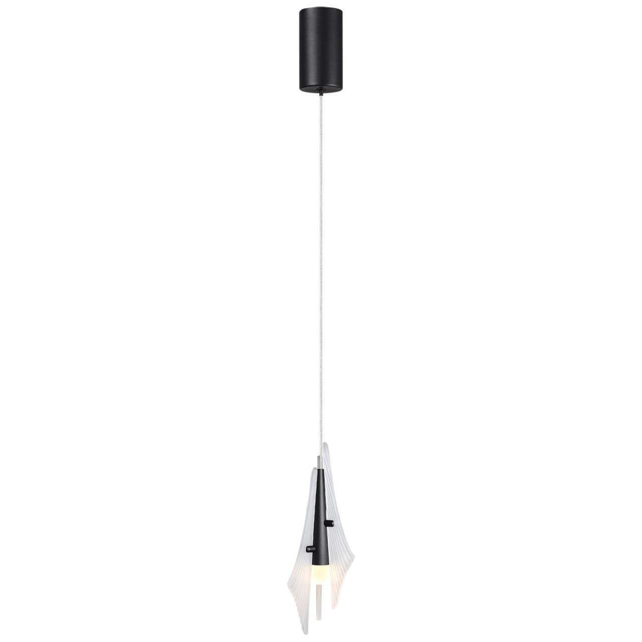 5442/6LA L-VISION ODL_EX26 059 черный/бел.матовый/металл/стекло/акрил Подвес LED 6W 3000K 633Лм AFALINA