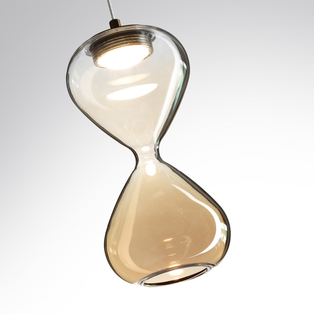 5093/4L PENDANT ODL25 357 античн.бронза/прозрачн./янтарный градиент/металл/стекло Подвес LED 4W 4000K 388Лм GLESSI — изображение 6