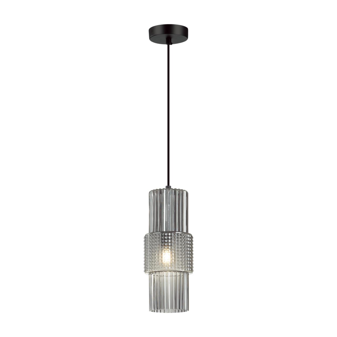 5016/1 MODERN ODL23 405 черный/дымчатый металл/стекло Подвес E14 1*40W PIMPA — изображение 4