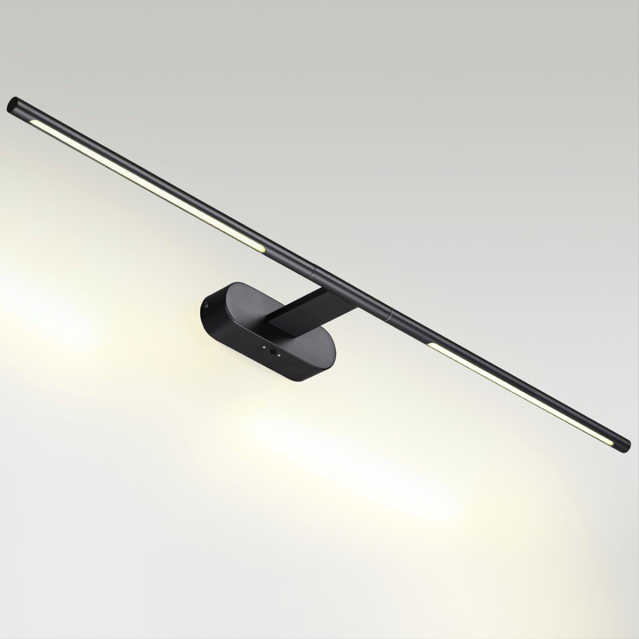 6634/9WL HIGHTECH ODL24 483 металл/черный/акрил Настенный светильник IP20 LED 8W 3000K/3800K/5100K (перекл ч/з тумблер) 220V ALEDO — изображение 3
