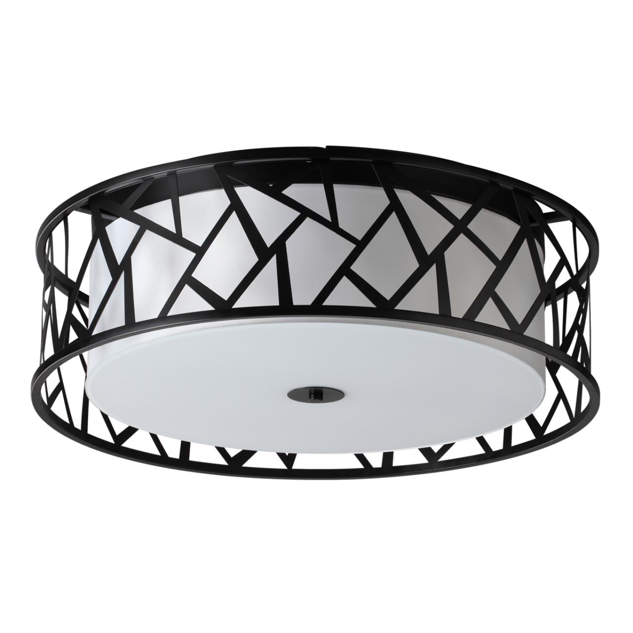 7700/60L AVRA LED SN 596 Светильник металл/ткань/стекло/белый/черный LED 60Вт 3000-6000K D600 IP20 пульт ДУ FABIANA — изображение 6
