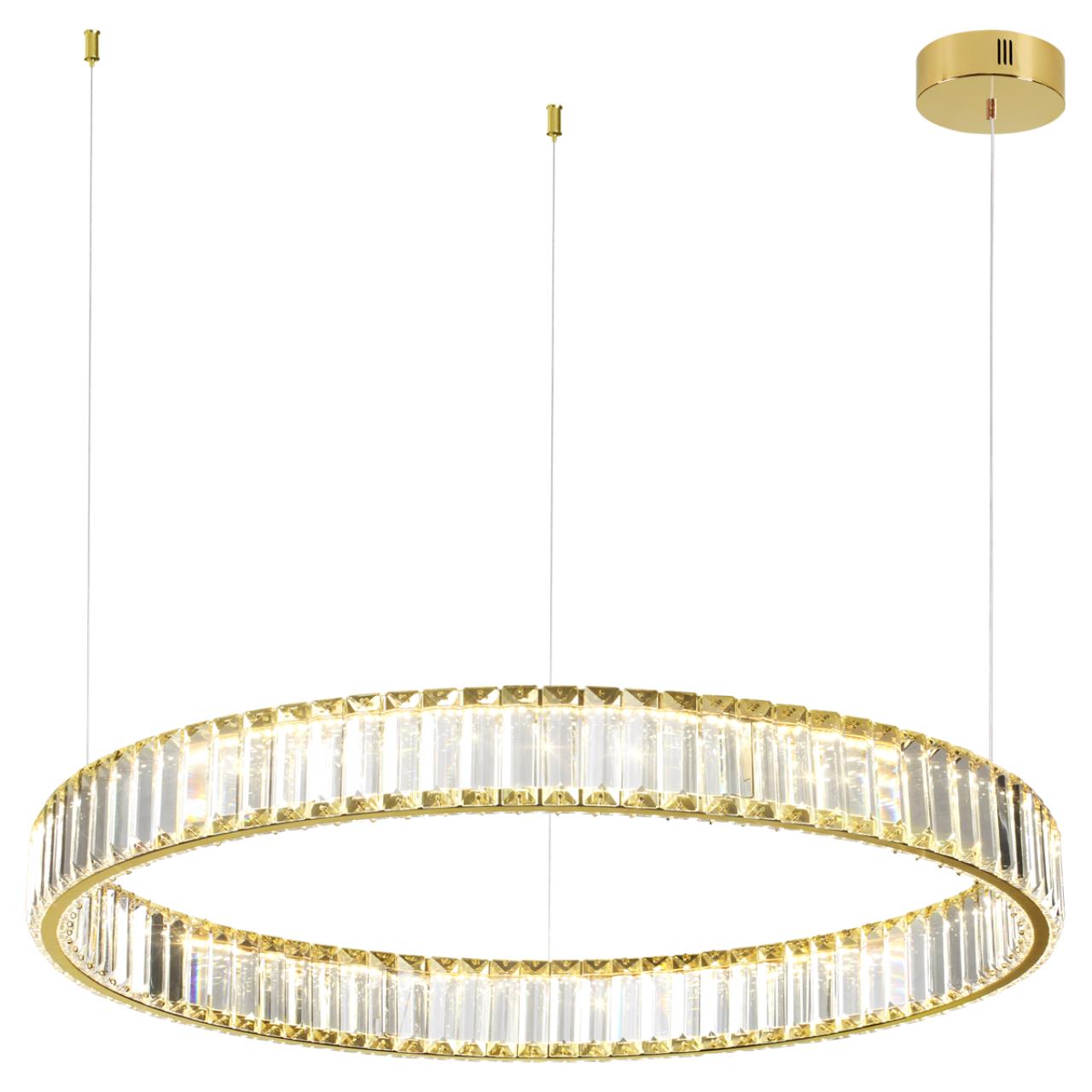5015/45L L-VISION ODL23 587 золотой/прозрачный металл/хрусталь Люстра LED 45W 4000K 4500Лм VEKIA — изображение 4