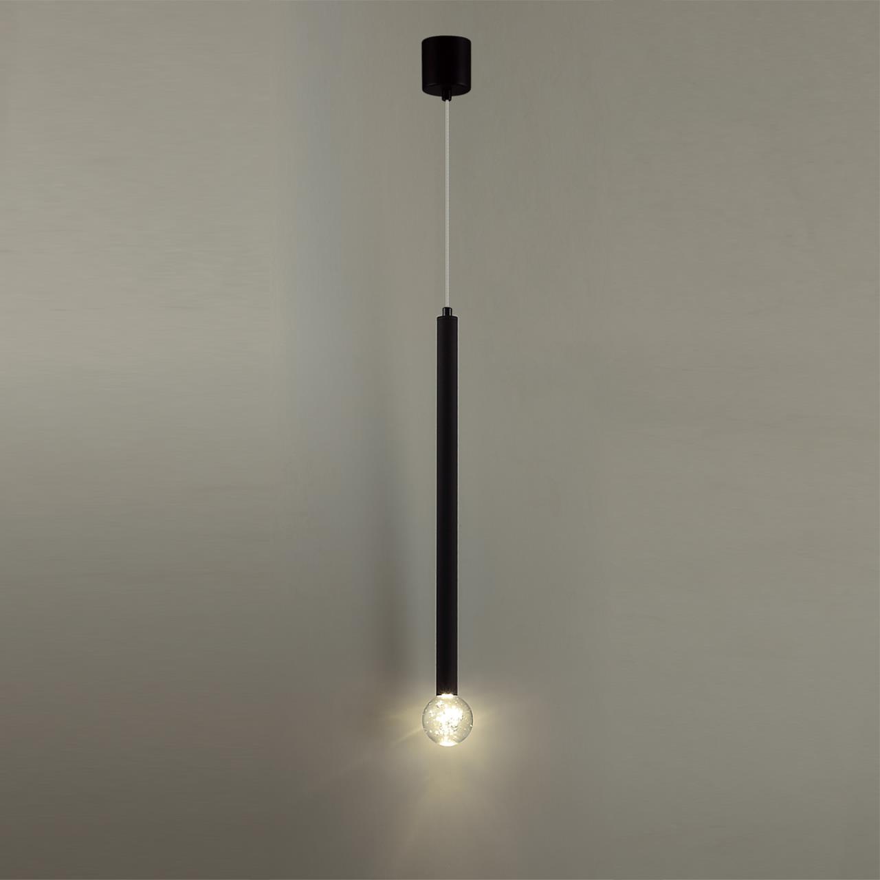 4373/3LA HIGHTECH ODL26 279 Подвесной светильник черный/хрустальн. стекло/металл IP20 LED 3W 400Лм 3000K 220-240V FIANO — изображение 4