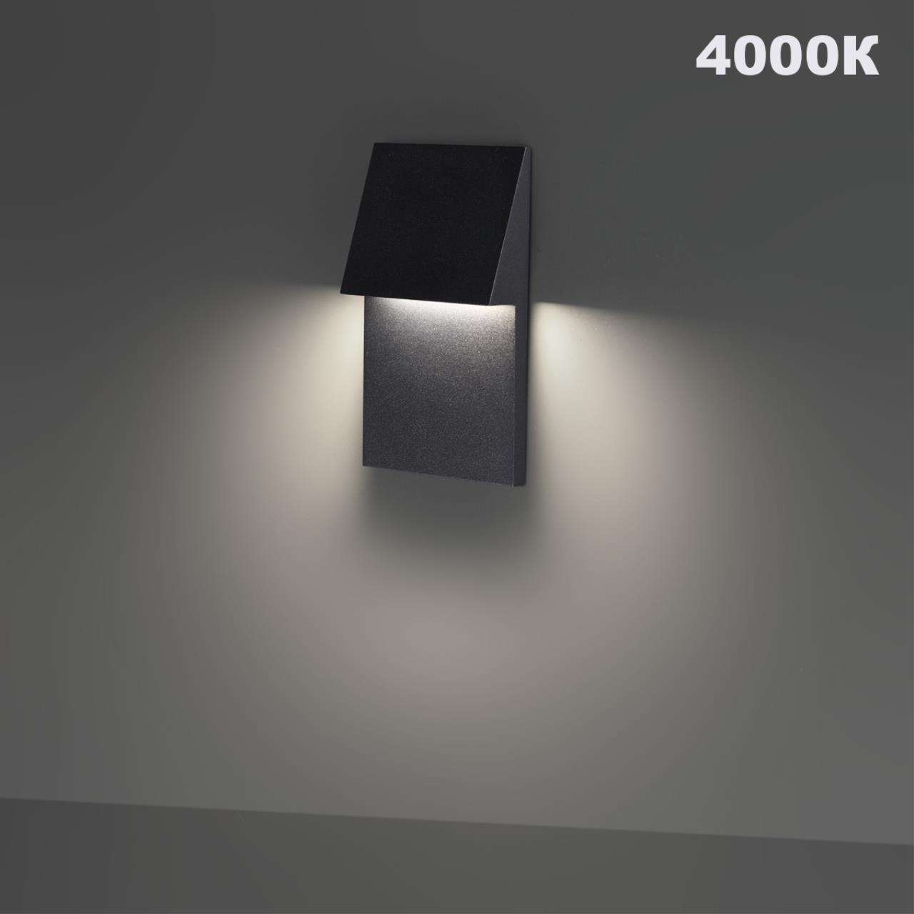 359724 STREET NT25 766 черный Подсветка для лестниц с переключателем цв. температуры IP65 LED 3W 100-240V 2700К3200К4000К SCALA — изображение 3