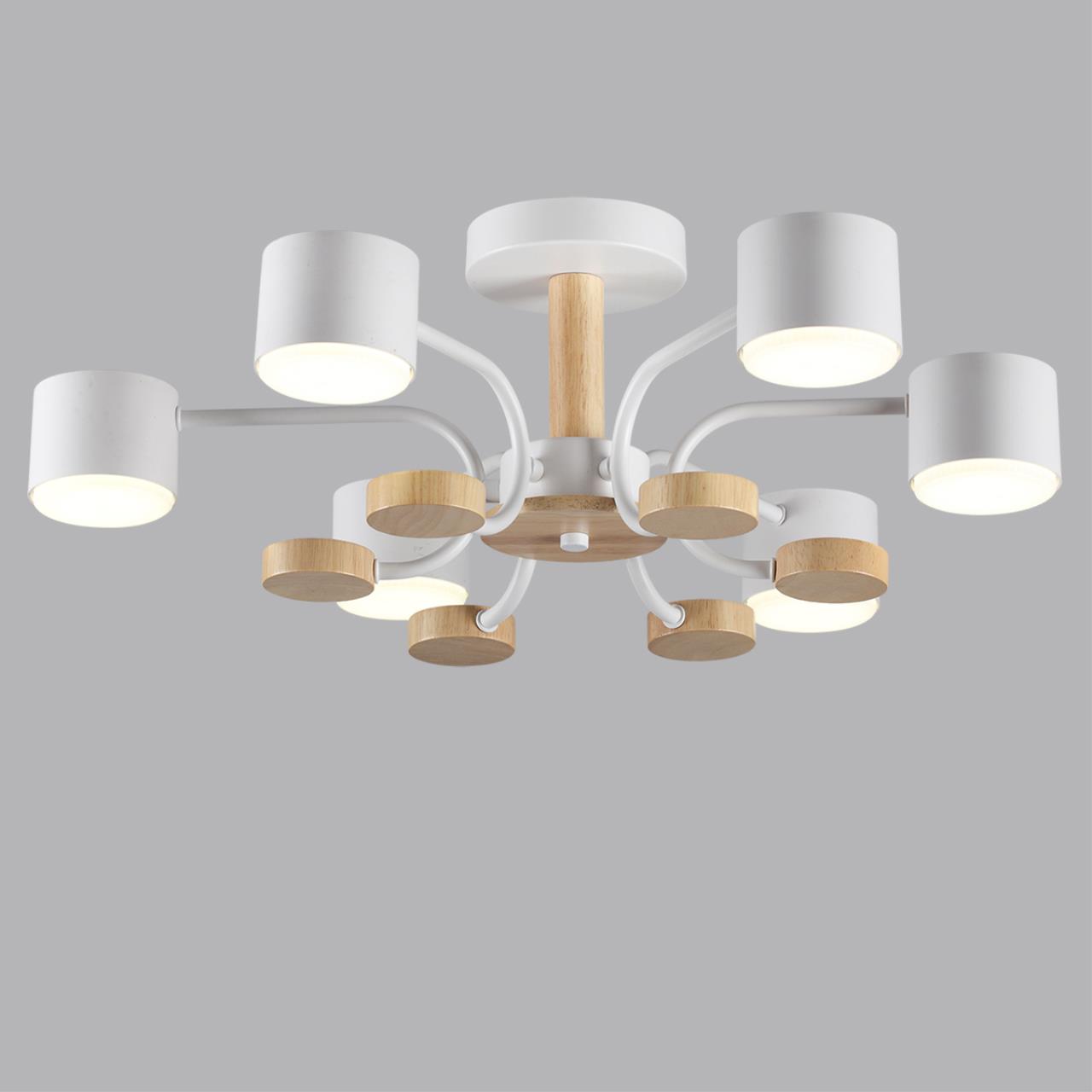 8231/6C COMFI LN26 336 белый, металл/дерево/пластик Светильник потолочный LED GX53 6*9W 220V RONDO — изображение 5