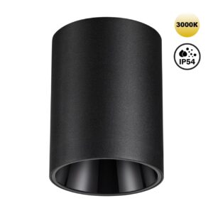 359422 OVER NT24 430 черный Светильник накладной влагозащищённый IP54 LED 15W 170-265V 3000К 1350Лм RECTE