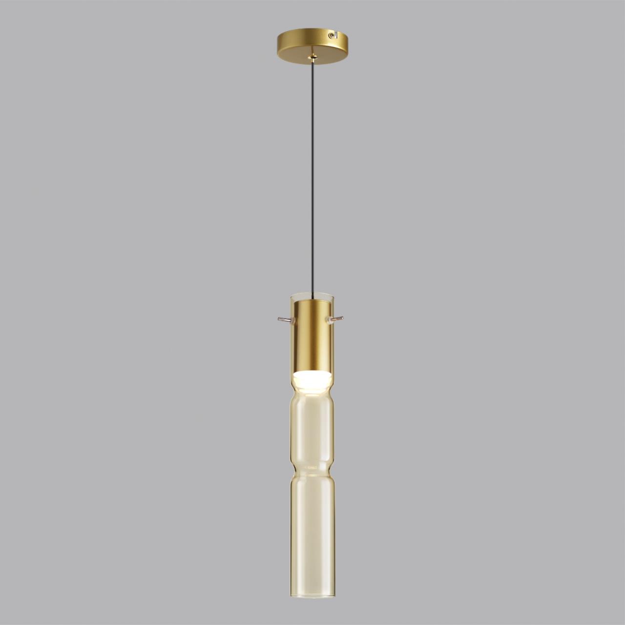 5059/5LA PENDANT ODL24 385 золотой/янтарный/металл/стекло Подвес LED 5W 3000K SCROW — изображение 4