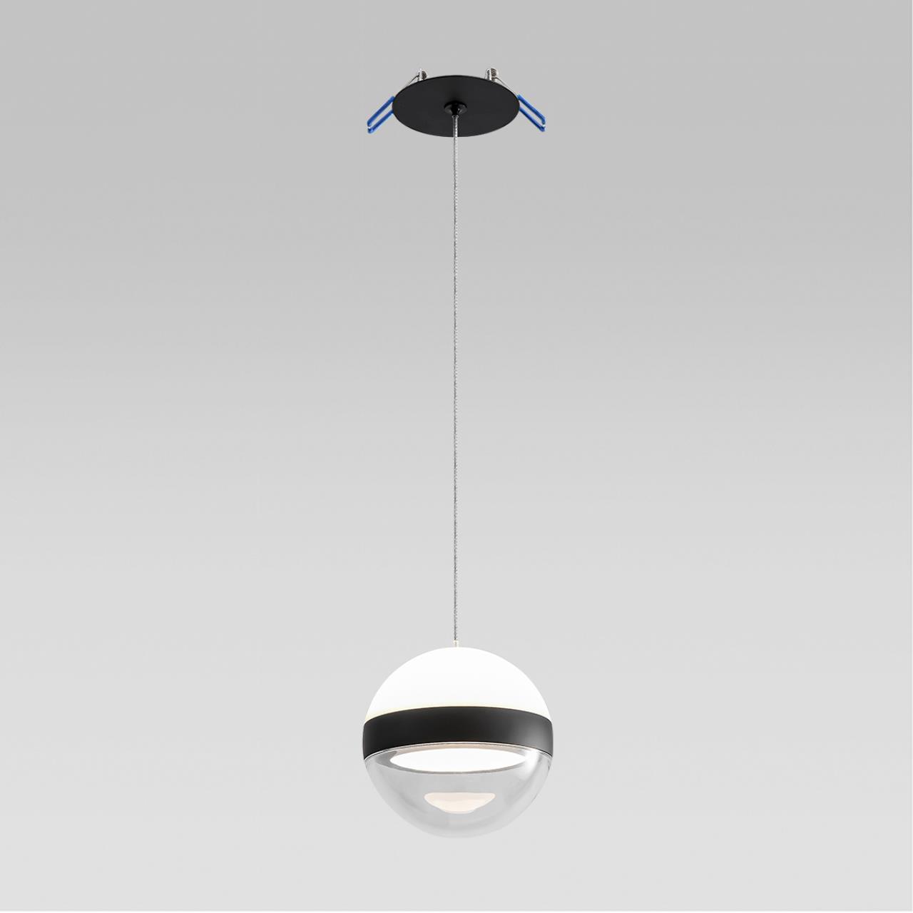 5075/9L L-VISION ODL24 355 черный/прозрачн./молочный/металл/акрил Подвес LED 9W 4000K 480лм RONI — изображение 5