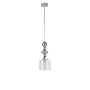8292/1A MODERNI LN26 367 хром/белый/прозрачный, металл/стекло/хрусталь Подвес E27 1*60W 220V GANNA