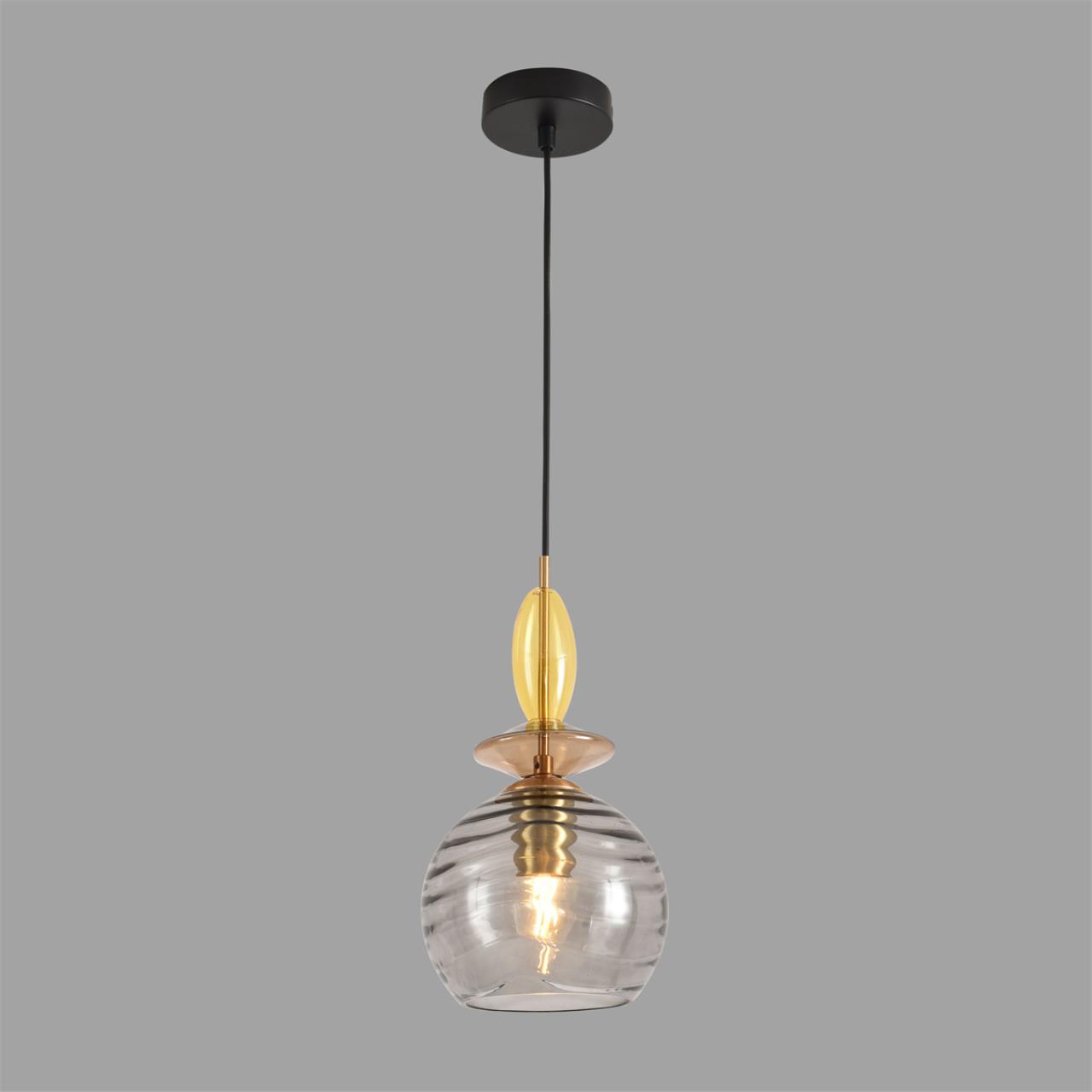 8299/1A MODERNI LN26 368 бронза/смоки/амбер/желтый, металл/стекло Подвес E27 1*40W 220V WALMA — изображение 2