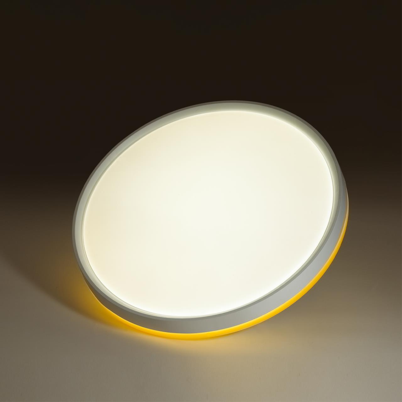 7709/ELN COLOR SN 154 Светильник пластик/желтый LED 76Вт 3000/4000/6000К D500 IP43 CCT KEZO YELLOW — изображение 2