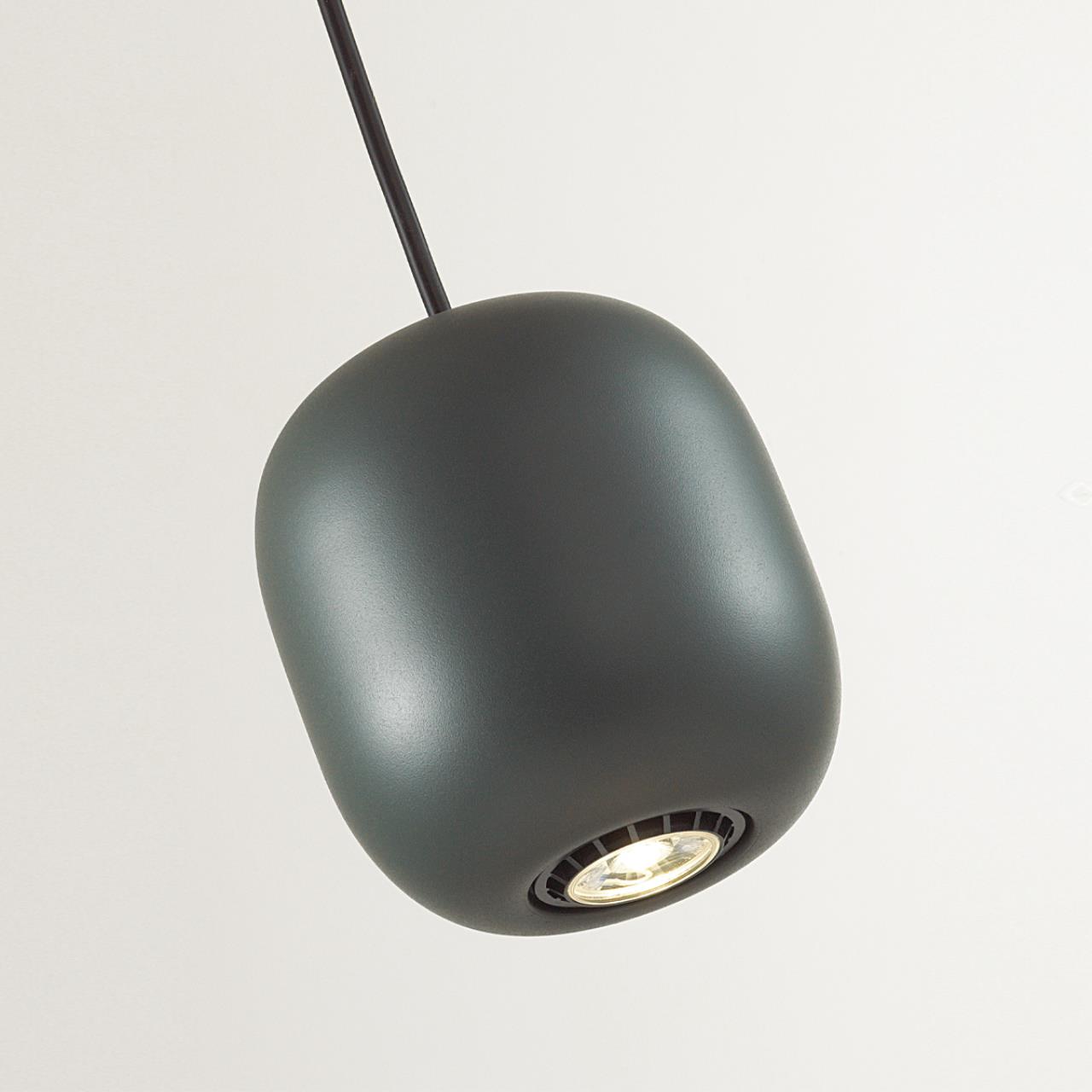 5060/1EA PENDANT ODL24 377 темн.зеленый/черный/металл Подвес GU10 LED 4W COCOON — изображение 5