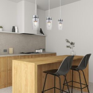 8102/3A COMFI LN26 408 хром/прозрачный металл/металл Подвес Е14 3*40W 220V ISHA