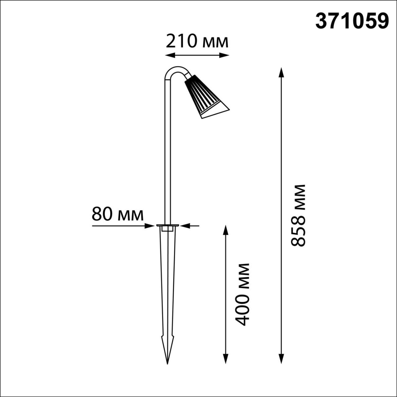 371059 STREET NT26 000 черный Светильник грунтовый IP65 GU10 max 35W 220-240V BELL — изображение 5