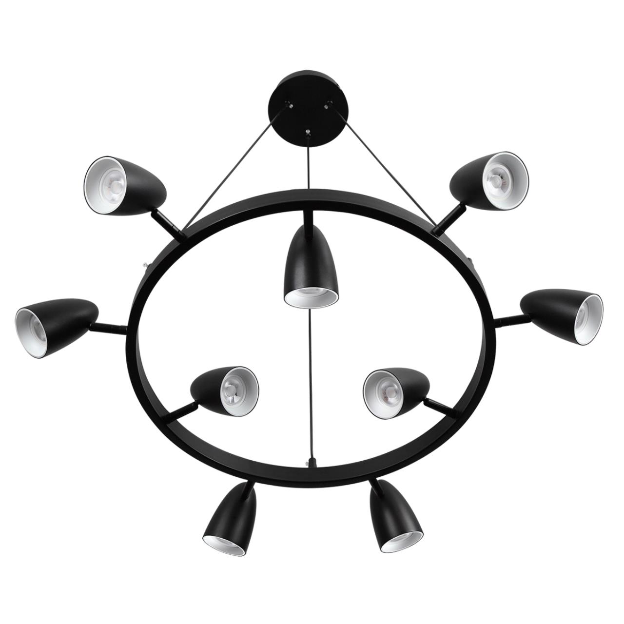 8237/9 COMFI LN26 256 черный, металл Светильник подвесной GU10 LED 9*7W 220V ILMINA — изображение 4