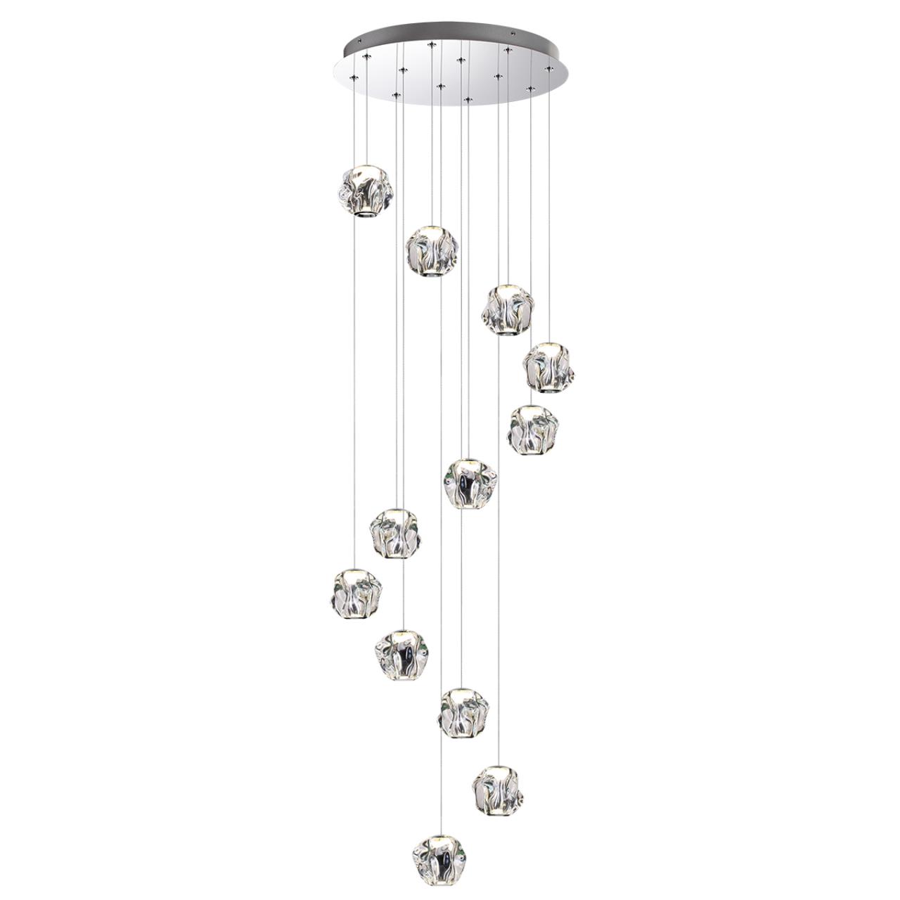 5084/60L L-VISION ODL25 561 хром/прозрачный/металл/акрил Люстра каскадная LED 60W 4000K 3000Лм JEMSTONE — изображение 3
