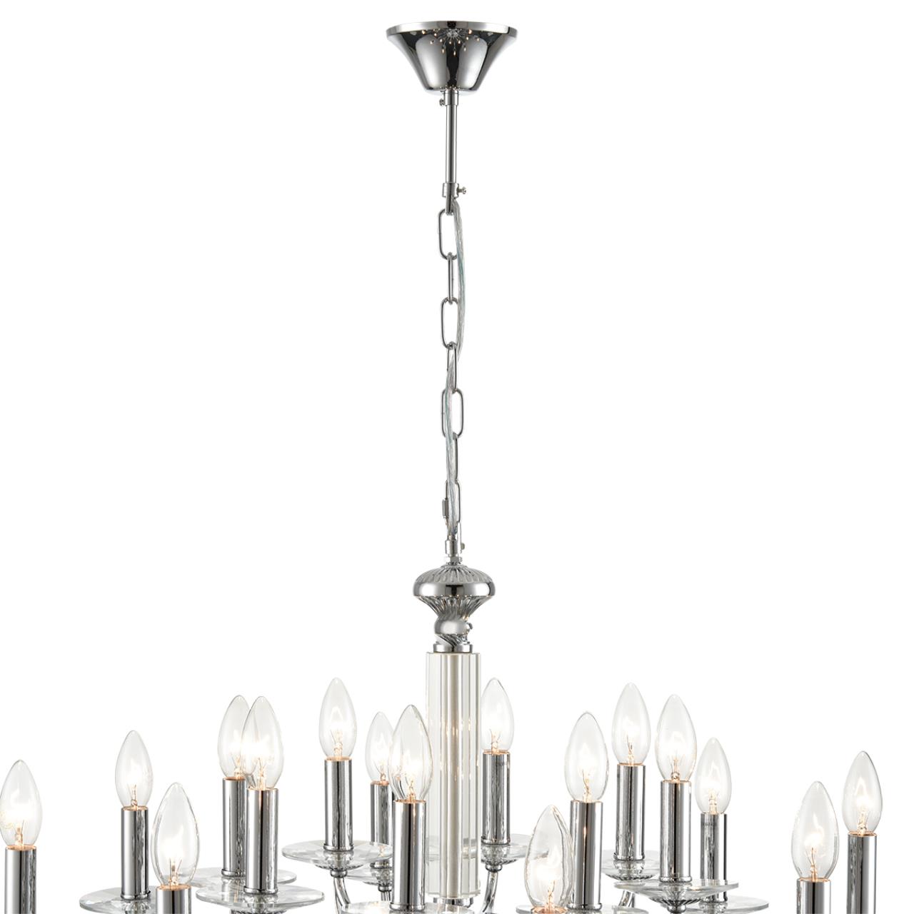 8034/16 CLASSI LN26 082 хром, металл/стекло Люстра подвесная Е14 16*40W 220V INCANTO — изображение 3