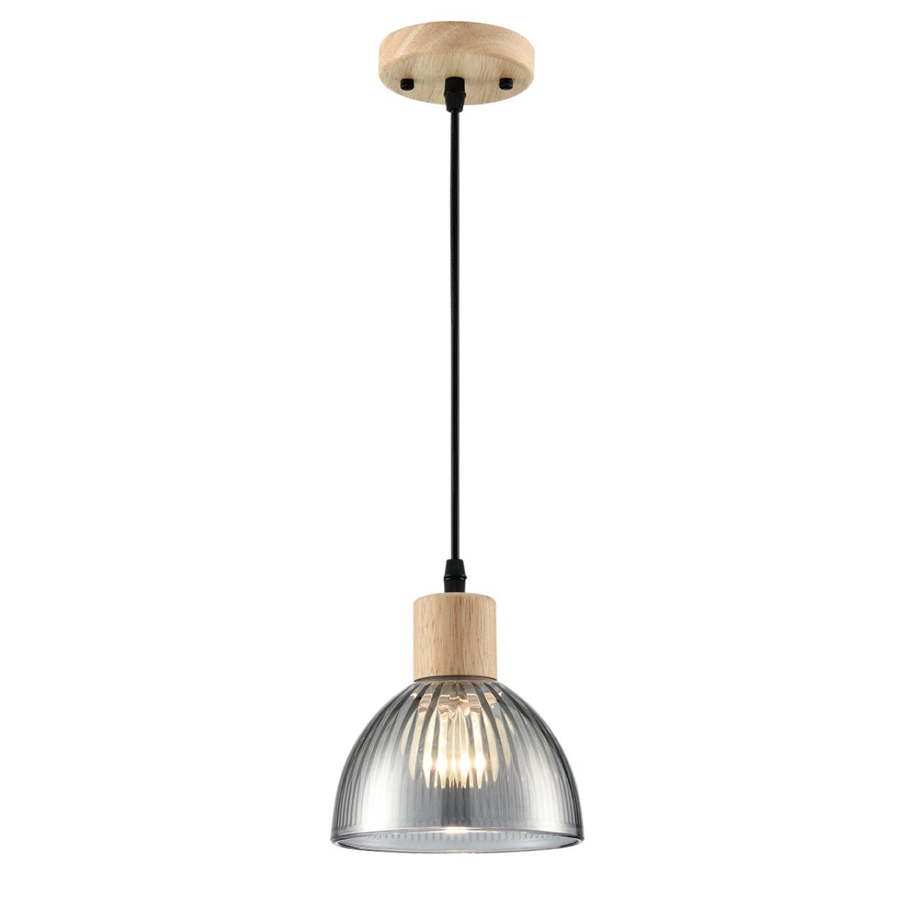 8053/1A SUSPENTIONI LN26 394 дерево/смоки металл/стекло Подвесной светильник E27 1*60W 220V NATANA — изображение 5