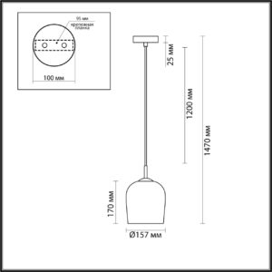 6551/1A SUSPENTIONI LN26 387 матовое золото Подвес E14 1*40W 220V ELLIE